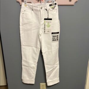 White Straight-Leg Jeans